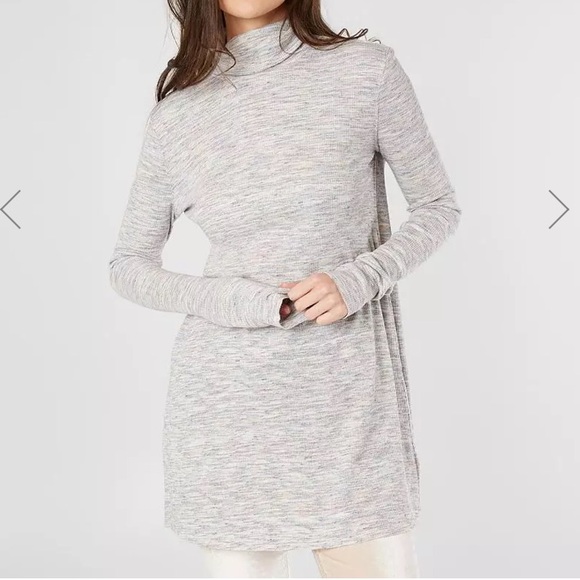 NWT Free People Stone Cold Ribbed Split Back Turtleneck XS NEW We the Free - Picture 4 of 6